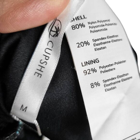 CUPSHE Black Floral Ruffled Lace Up Onepice Swimsuit Size Medium - Picture 9 of 9